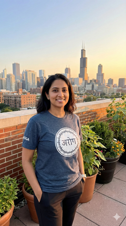 Premium Sanskrit "AROGA" Cotton T-Shirt