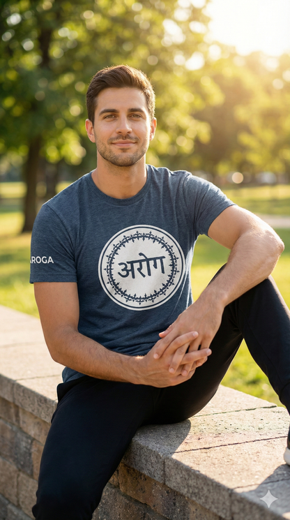 Premium Sanskrit "AROGA" Cotton T-Shirt